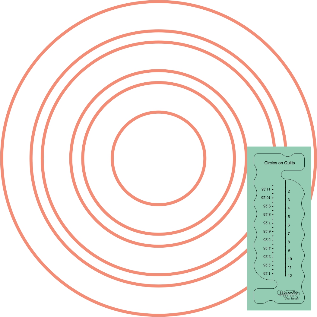 Longarm quilt machine circle ruler