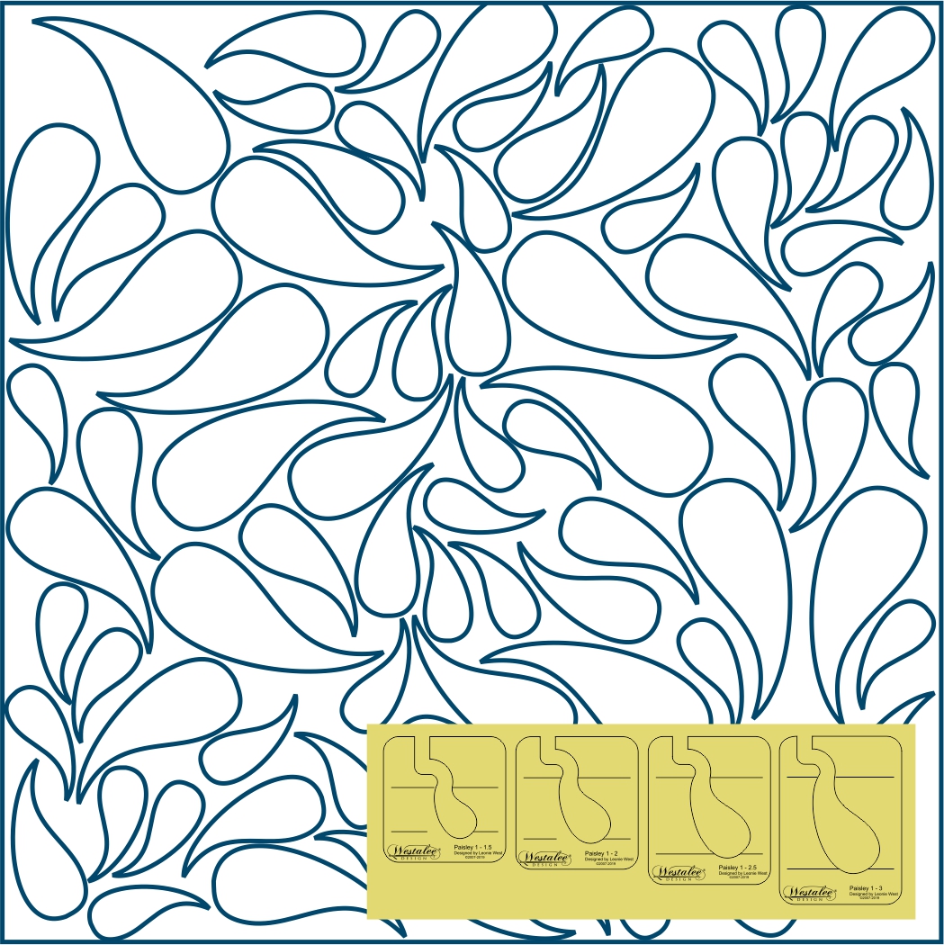Template for Quilting Paisley 