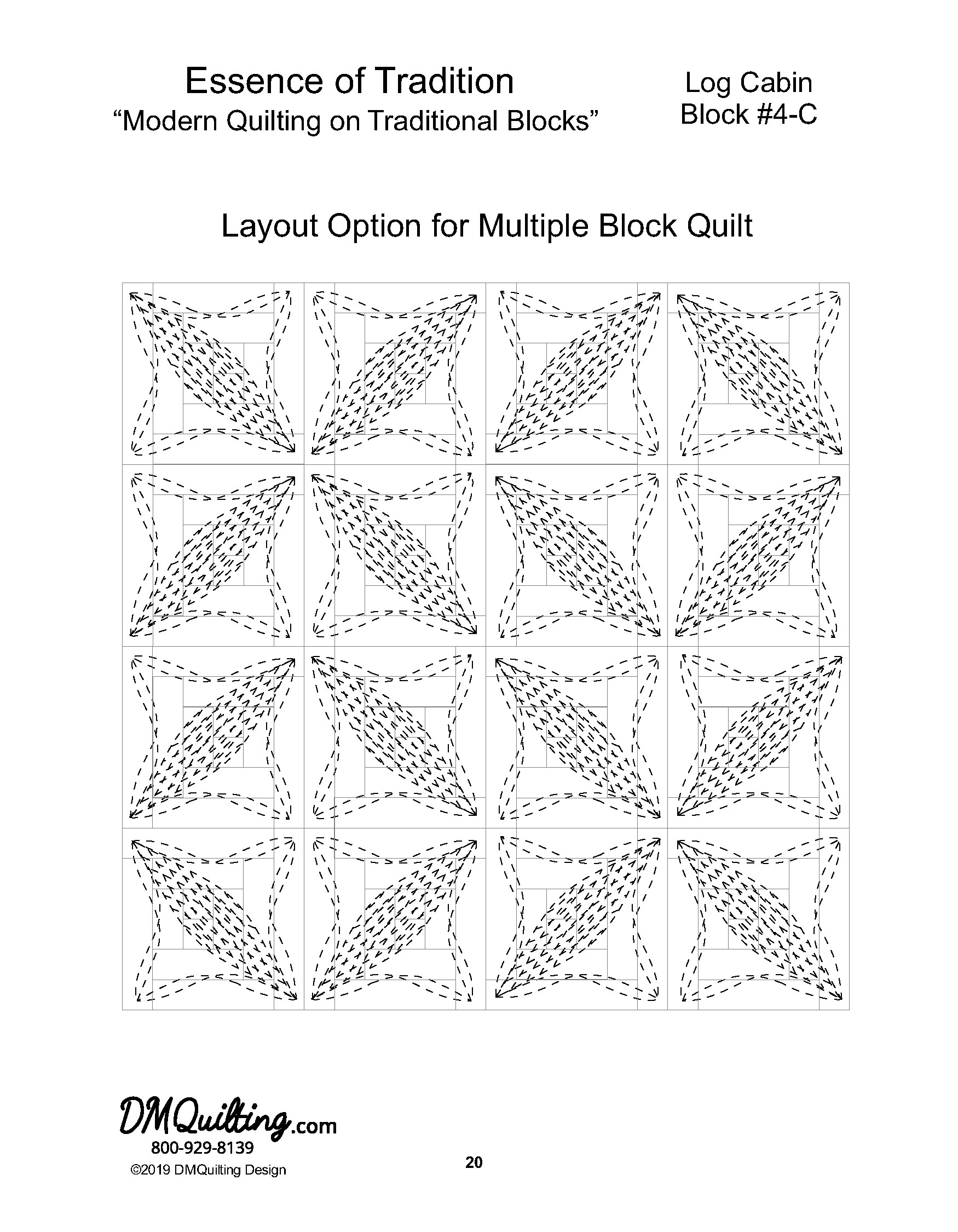 Log Cabin Quilt Ruler Work Designs Pattern – by Donna McCauley
